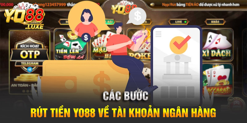 Các bước rút tiền Yo88 về tài khoản ngân hàng